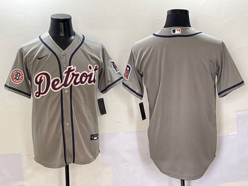 Men Detroit Tigers Blank Grey Game Nike 2025 MLB Jersey style 5041->detroit tigers->MLB Jersey